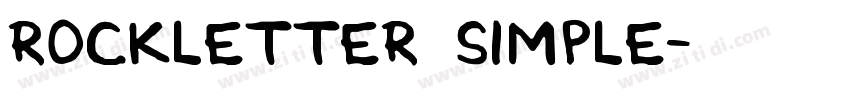 Rockletter Simple字体转换